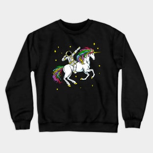 Space Astronaut Dabbing Unicorn Cosmos Gift Crewneck Sweatshirt